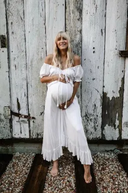 Coven & Co Boho Maternity True Romance Gown White Size XS / AU 8 for rent on The Volte - image 2