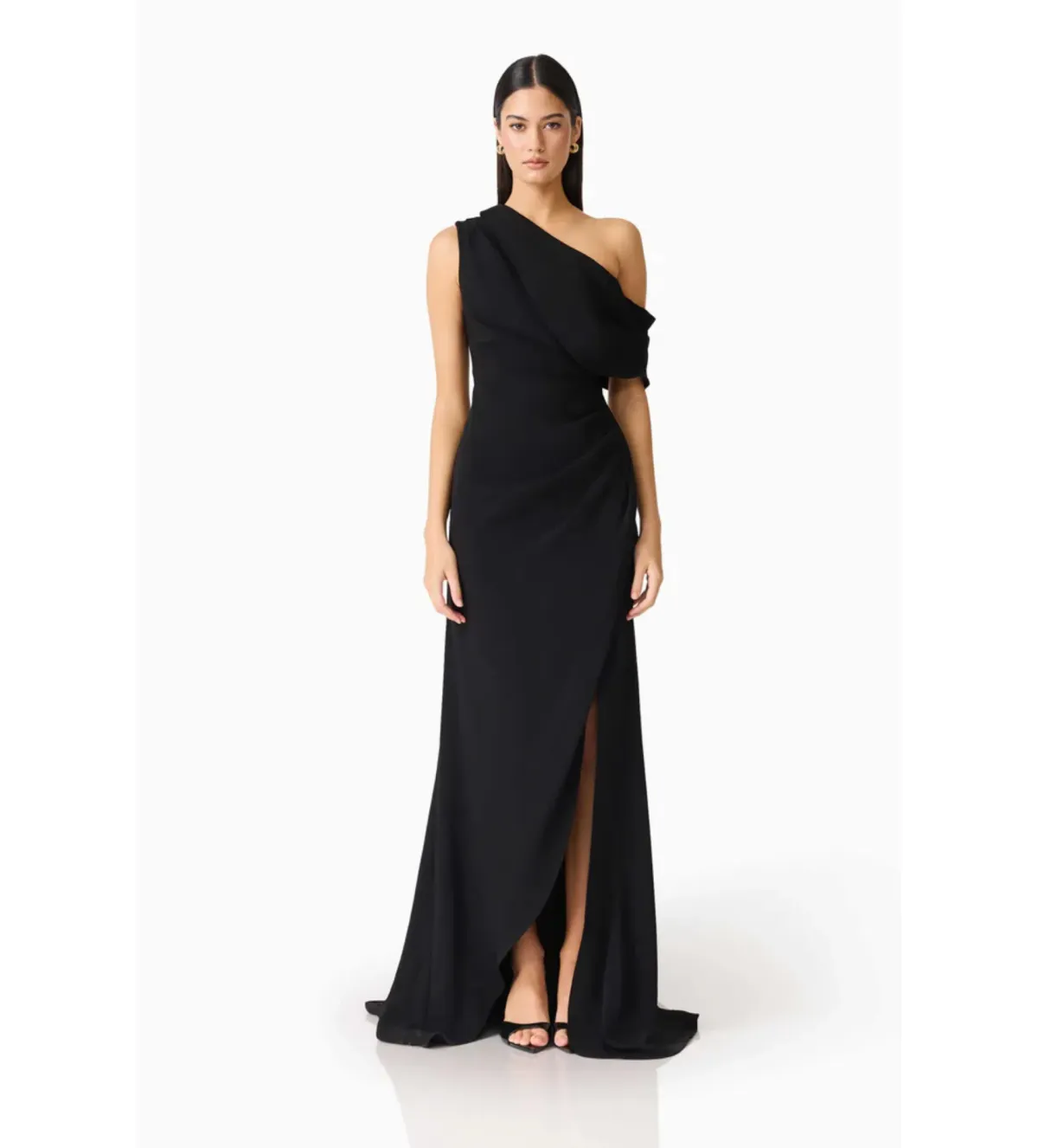 Elliatt Isadora Off The Shoulder Maxi Gown in Black Size AU12 for rent on The Volte - main image