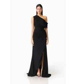 Elliatt Isadora Off The Shoulder Maxi Gown in Black Size AU12 for rent on The Volte - image 1