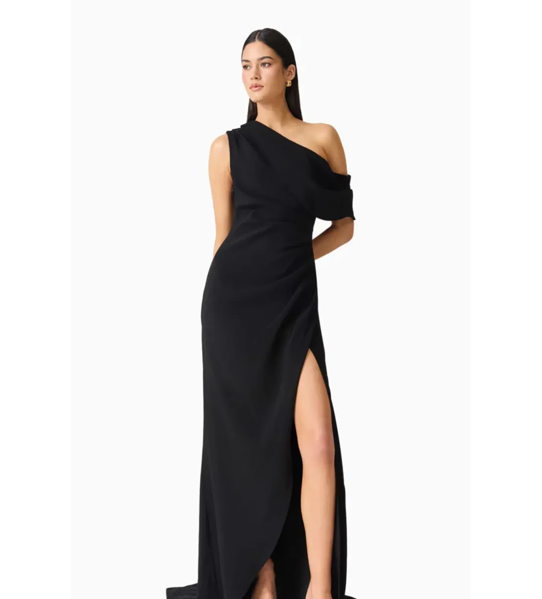 Elliatt Isadora Off The Shoulder Maxi Gown in Black Size AU12 for rent on The Volte - main image