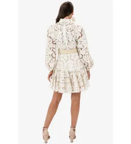 Zimmermann Edie Button Down Short Dress in Ivory Size AU8 for rent on The Volte - image 3