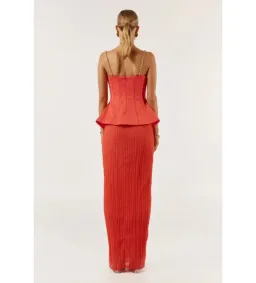 She is Olla Marcelle Maxi Dress in Tangerine Size M/AU 10 for rent on The Volte - image 4