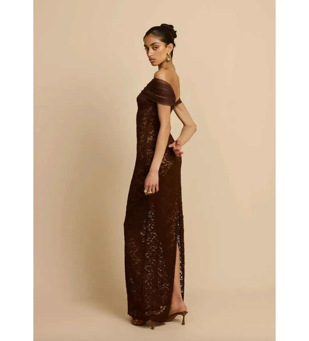 Arcina Ori Milana Maxi Dress Brown Size XS/AU 6 for rent on The Volte - main image