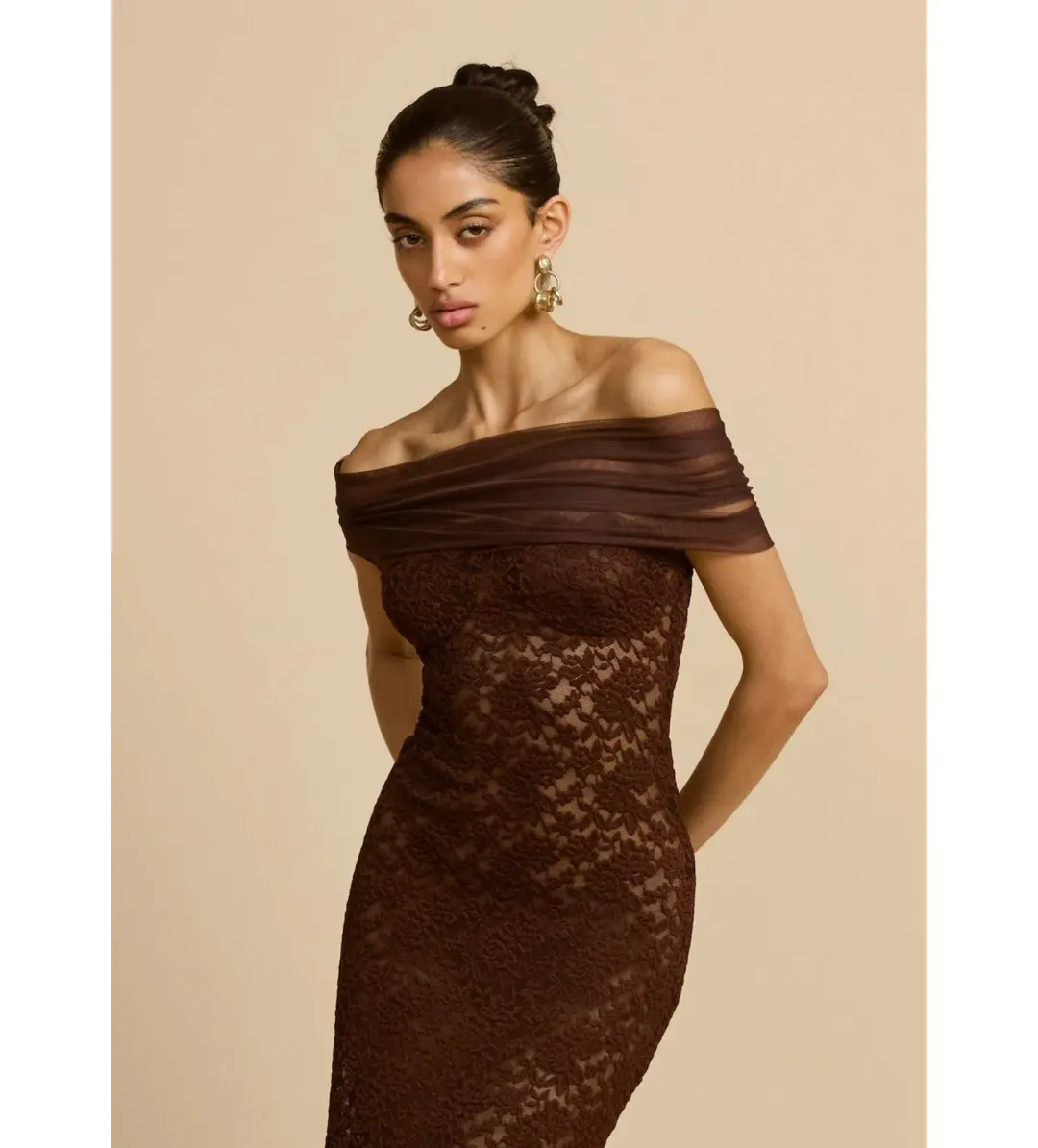 Arcina Ori Milana Maxi Dress Brown Size XS/AU 6 for rent on The Volte - main image