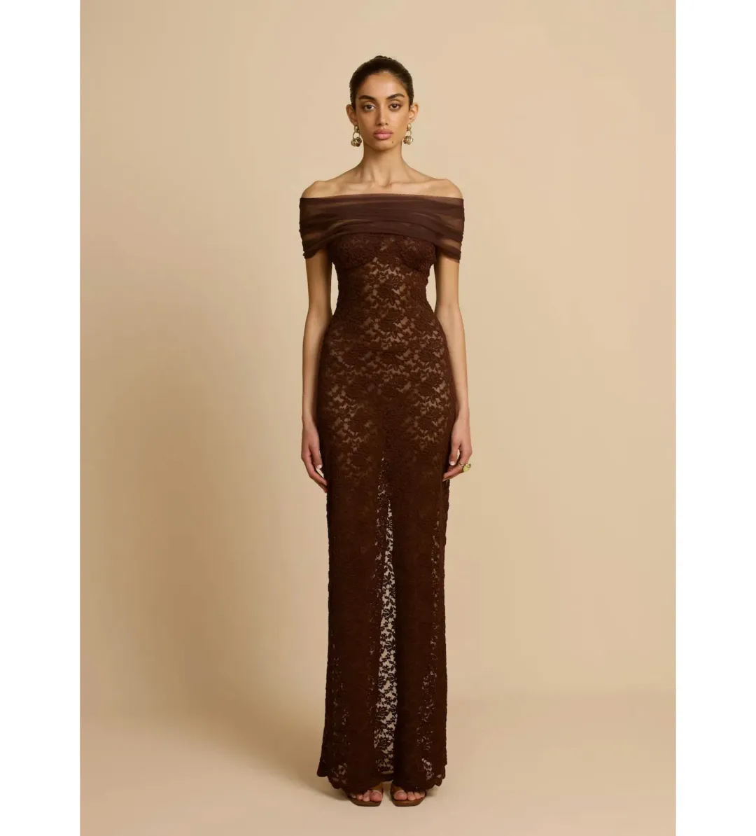 Arcina Ori Milana Maxi Dress Brown Size XS/AU 6 for rent on The Volte - main image