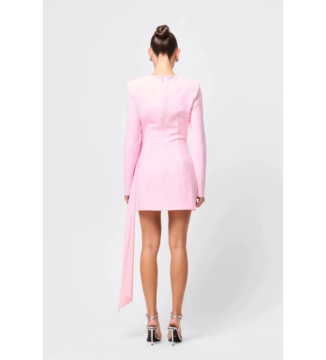 Mossman Sense of Mystery Draped Mini Dress Pink Size 14 for rent on The Volte - main image
