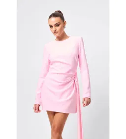 Mossman Sense of Mystery Draped Mini Dress Pink Size 14 for rent on The Volte - image 4