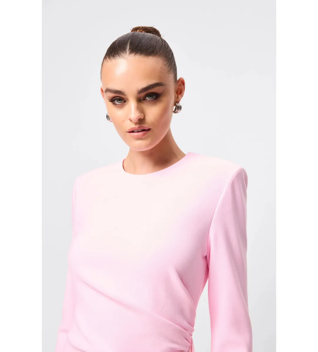 Mossman Sense of Mystery Draped Mini Dress Pink Size 14 for rent on The Volte - main image