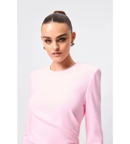 Mossman Sense of Mystery Draped Mini Dress Pink Size 14 for rent on The Volte - image 6