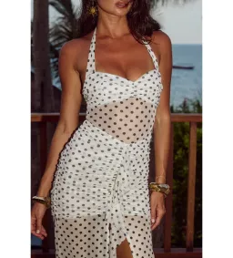 Runaway The Label Tallula Maxi Dress White Polka Size M/AU 10 for rent on The Volte - image 3