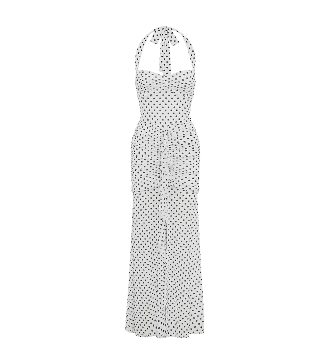 Runaway The Label Tallula Maxi Dress White Polka Size M/AU 10 for rent on The Volte - main image