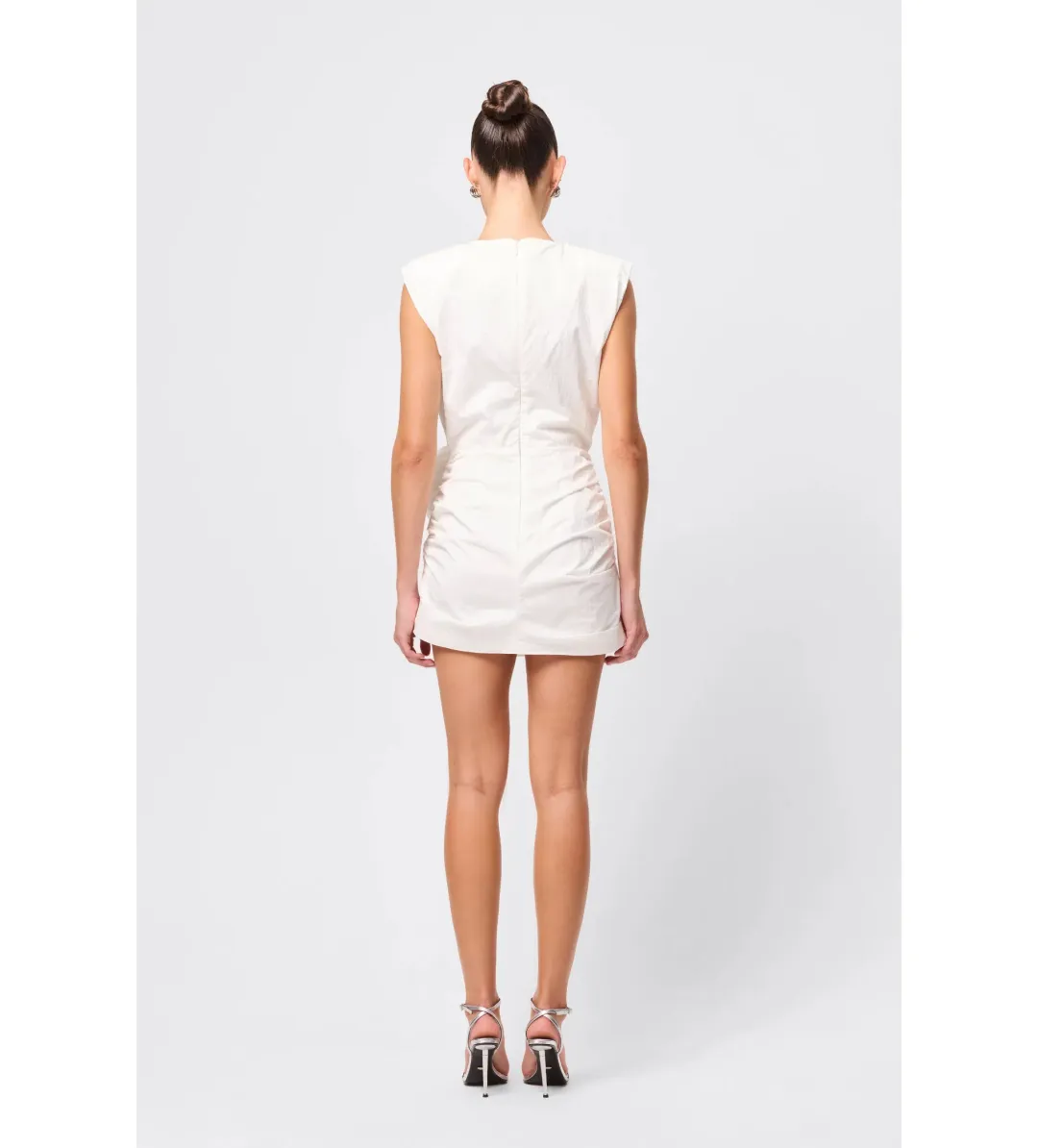 Mossman Wrapped In You Mini Dress in White Size AU10 for rent on The Volte - main image