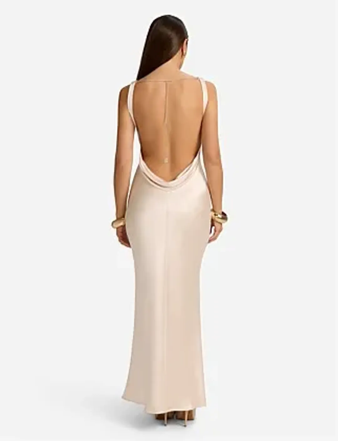 Runaway The Label Samsara Maxi Dress Champagne Size AU 6 for rent on The Volte - main image