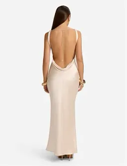 Runaway The Label Samsara Maxi Dress Champagne Size AU 6 for rent on The Volte - image 3