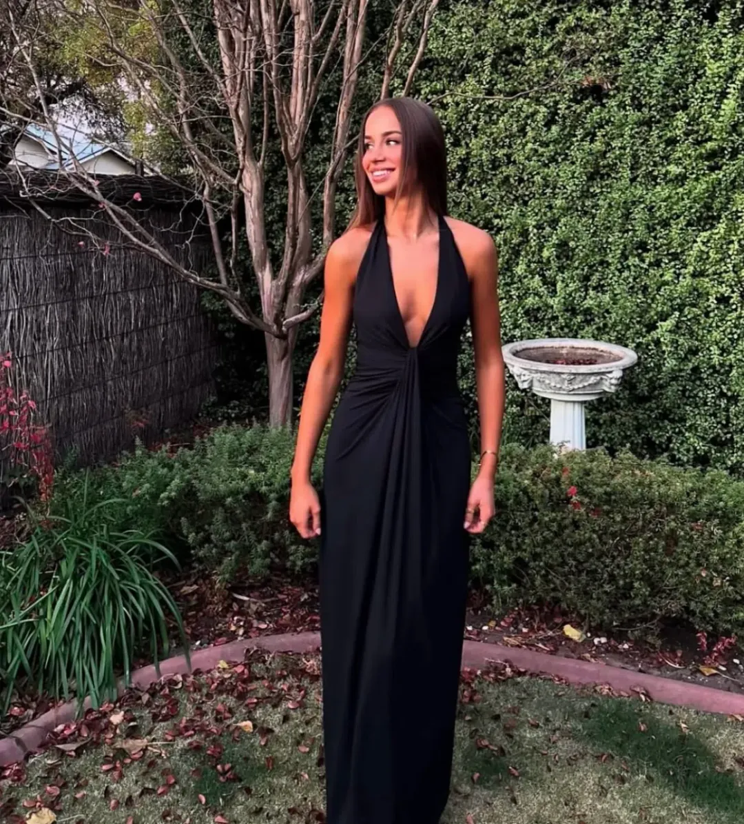 Bec & Bridge Tillie Drape Maxi Dress Black Size AU 8 for rent on The Volte - main image
