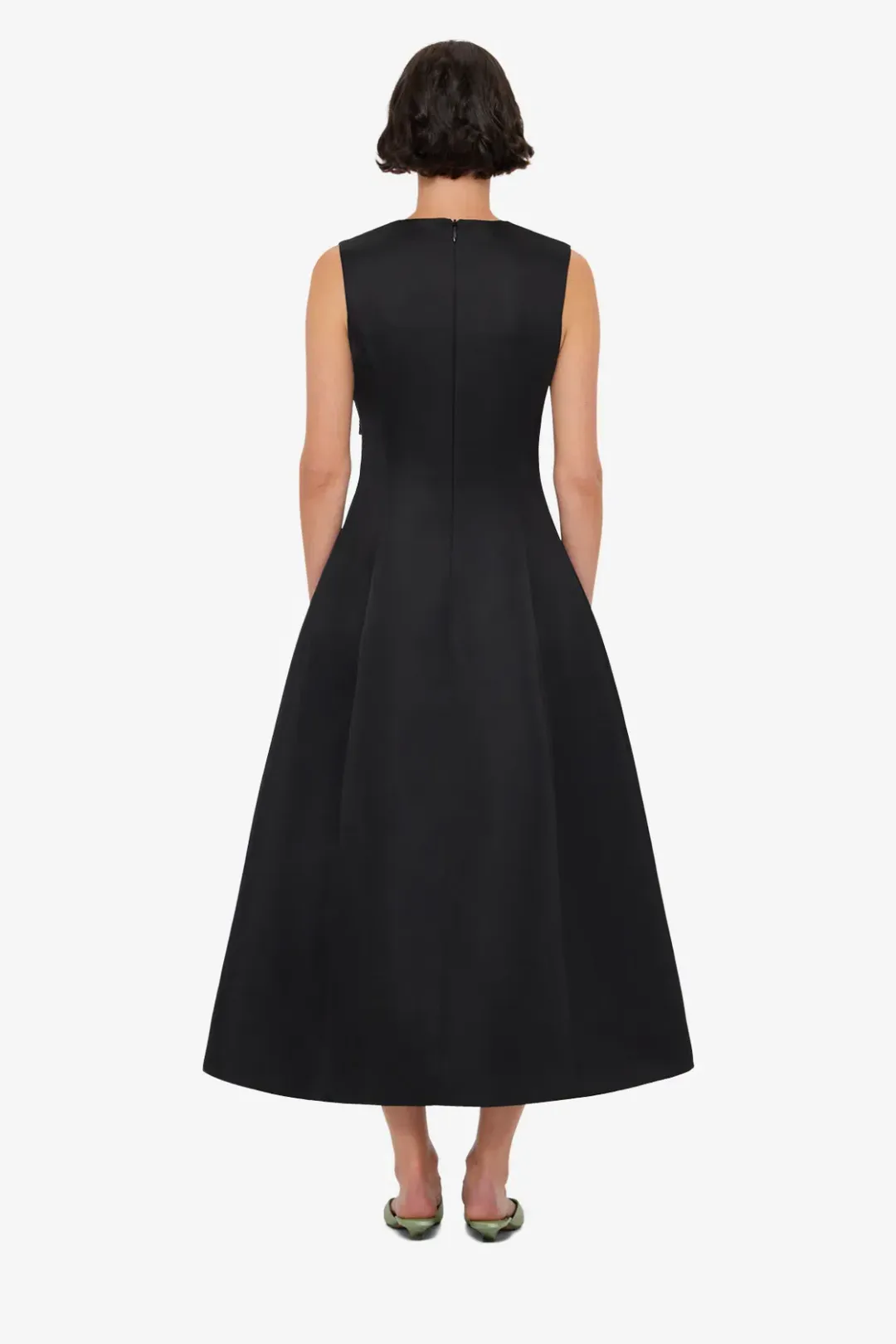 Leo Lin Cleo Embellished Sleeveless Midi Dress Black Size AU 14 for rent on The Volte - main image