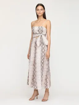 Zimmermann Bellitude Python Cut Out Midi Dress Animal Print Size 1/AU10 for rent on The Volte - image 1