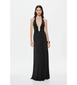 Misha Jennifer Cupro Maxi Dress in Black Size 10 for rent on The Volte - image 1