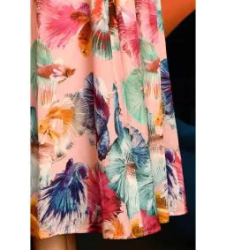 Coop Fish Out Of Water Sweet Hearts Content Midi Dress in Peach Size 16 for rent on The Volte - image 5