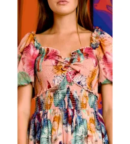 Coop Fish Out Of Water Sweet Hearts Content Midi Dress in Peach Size 16 for rent on The Volte - image 4