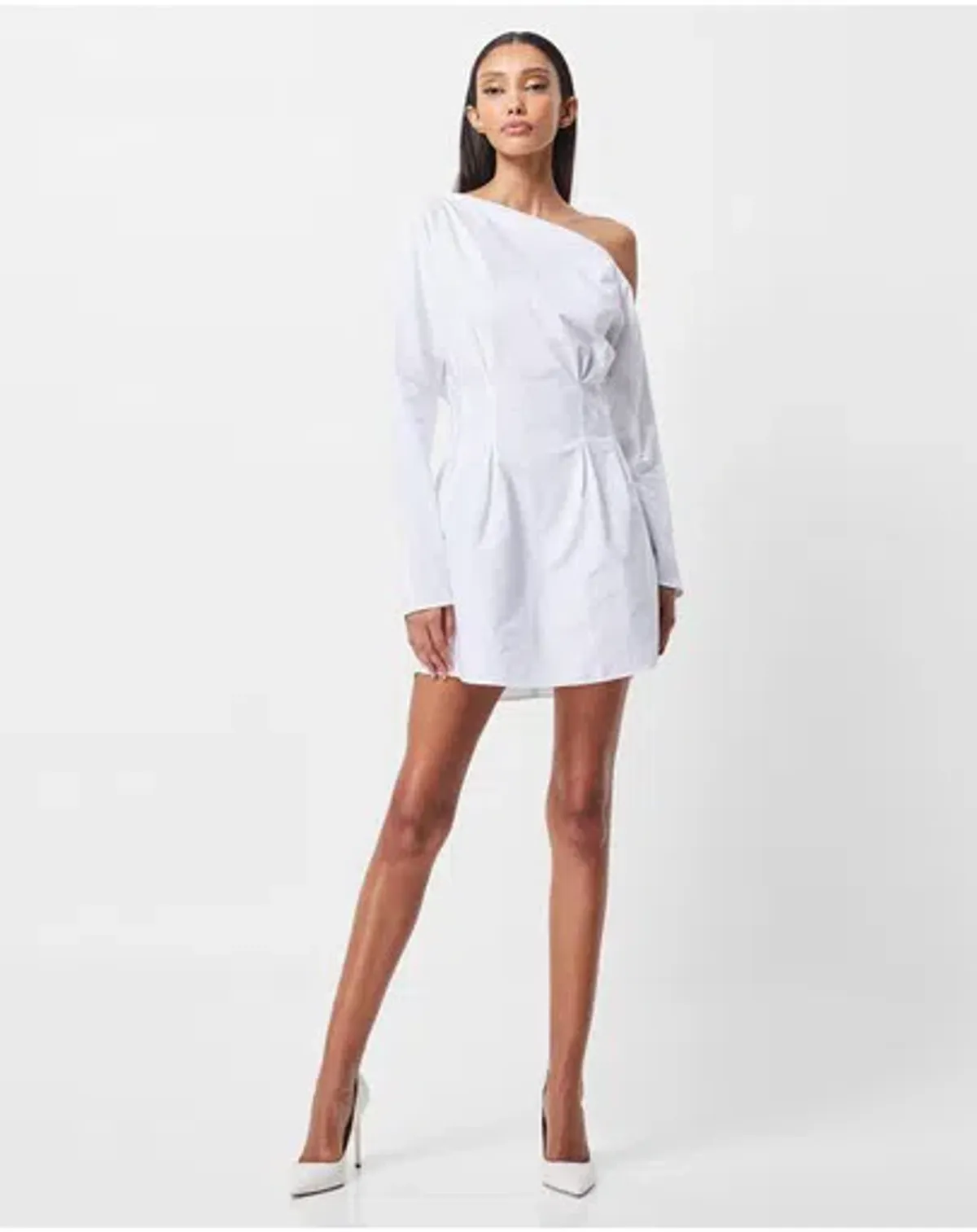 Mossman Homage Mini Dress White Size 12  for rent on The Volte - main image