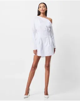 Mossman Homage Mini Dress White Size 12  for rent on The Volte - image 1