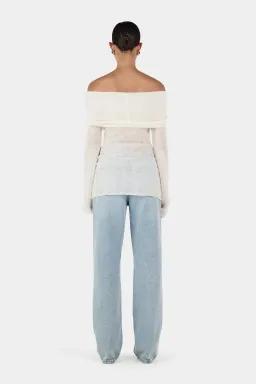 Hansen and Gretel Tozzi Knit Top Ivory Size 6 for rent on The Volte - image 5