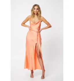 Mossman Crazy For You Midi Dress in Peach Size 8 for rent on The Volte - image 1