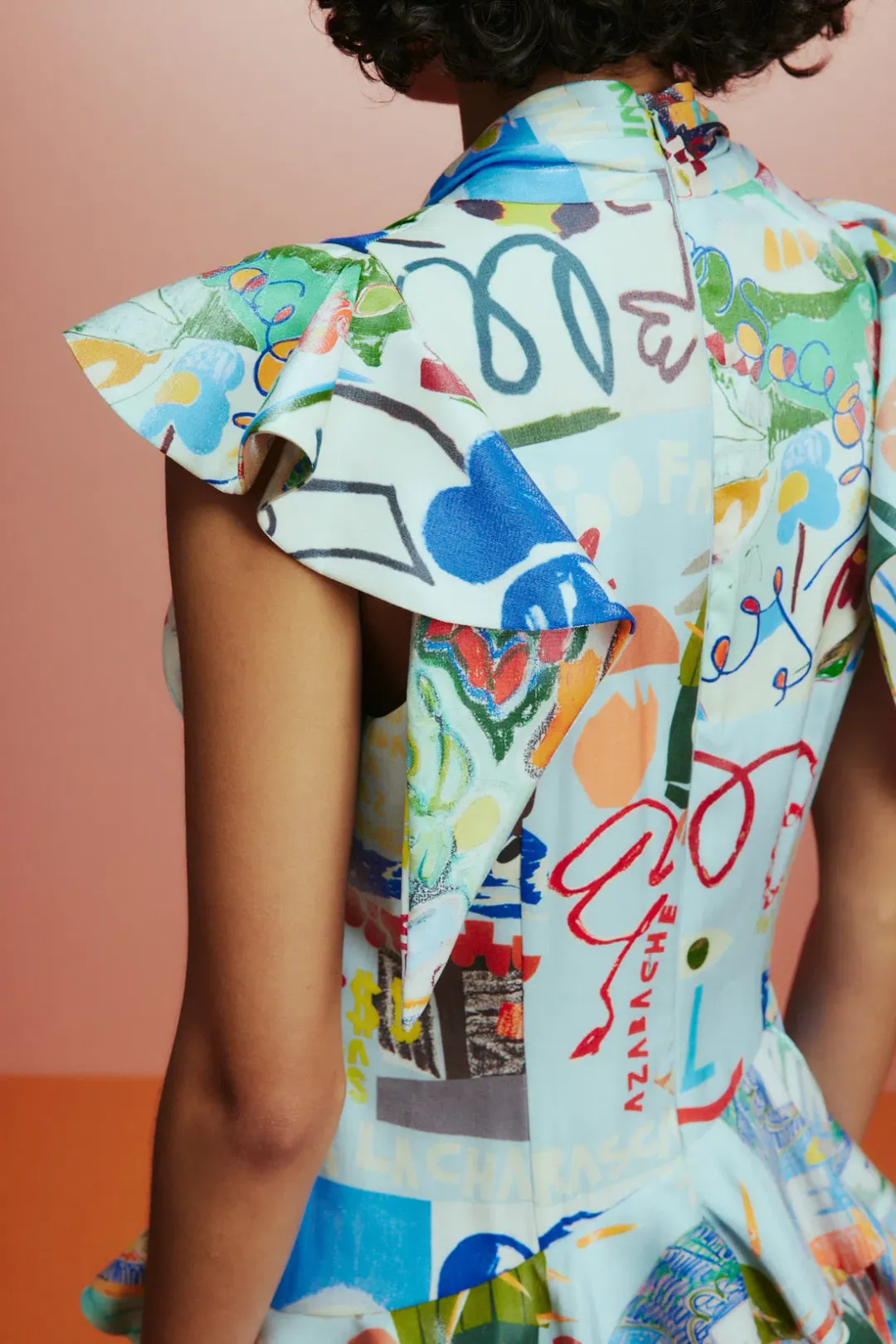 Alemais Aurelia Gown Multi Print Size 8 for rent on The Volte - main image