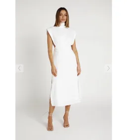 Dissh Della High Neck Midi Linen Dress SIze AU 6 for rent on The Volte - image 1