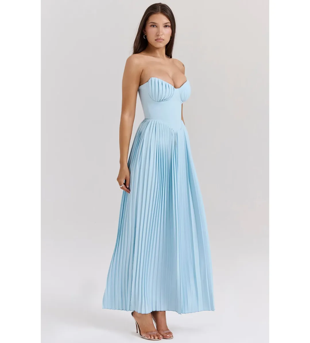House of CB Marcella Maxi Dress Ocean Blue Size 8 for rent on The Volte - main image
