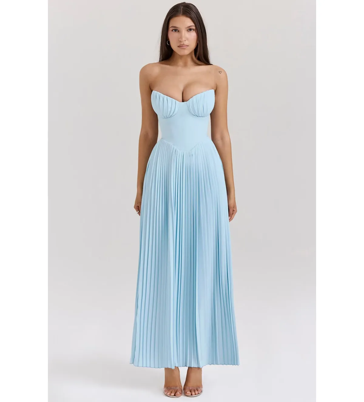 House of CB Marcella Maxi Dress Ocean Blue Size 8 for rent on The Volte - main image