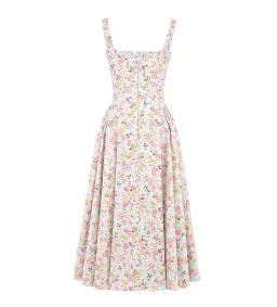 House of CB Dorothy Midi Dress Pale Blue Meadow Print Cotton Size XS/AU 6 for rent on The Volte - image 6