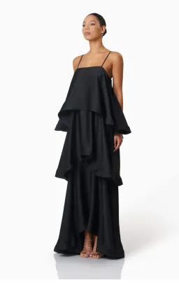 Elliatt Tilly Tiered Maxi Dress in Black Size Small / AU 8 for rent on The Volte - image 3