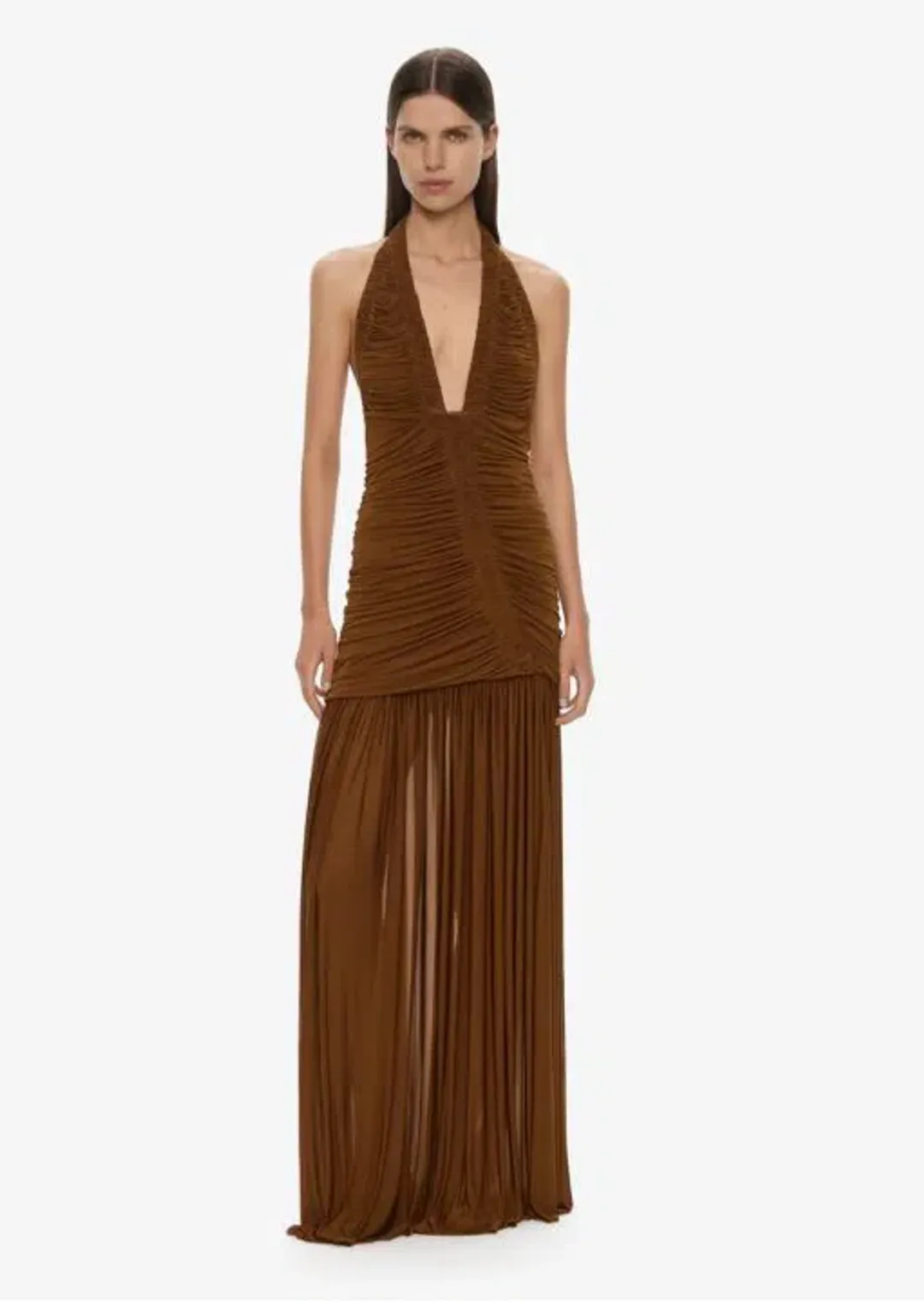 Christopher Esber Orion Gown in Russet Size 6 for rent on The Volte - main image