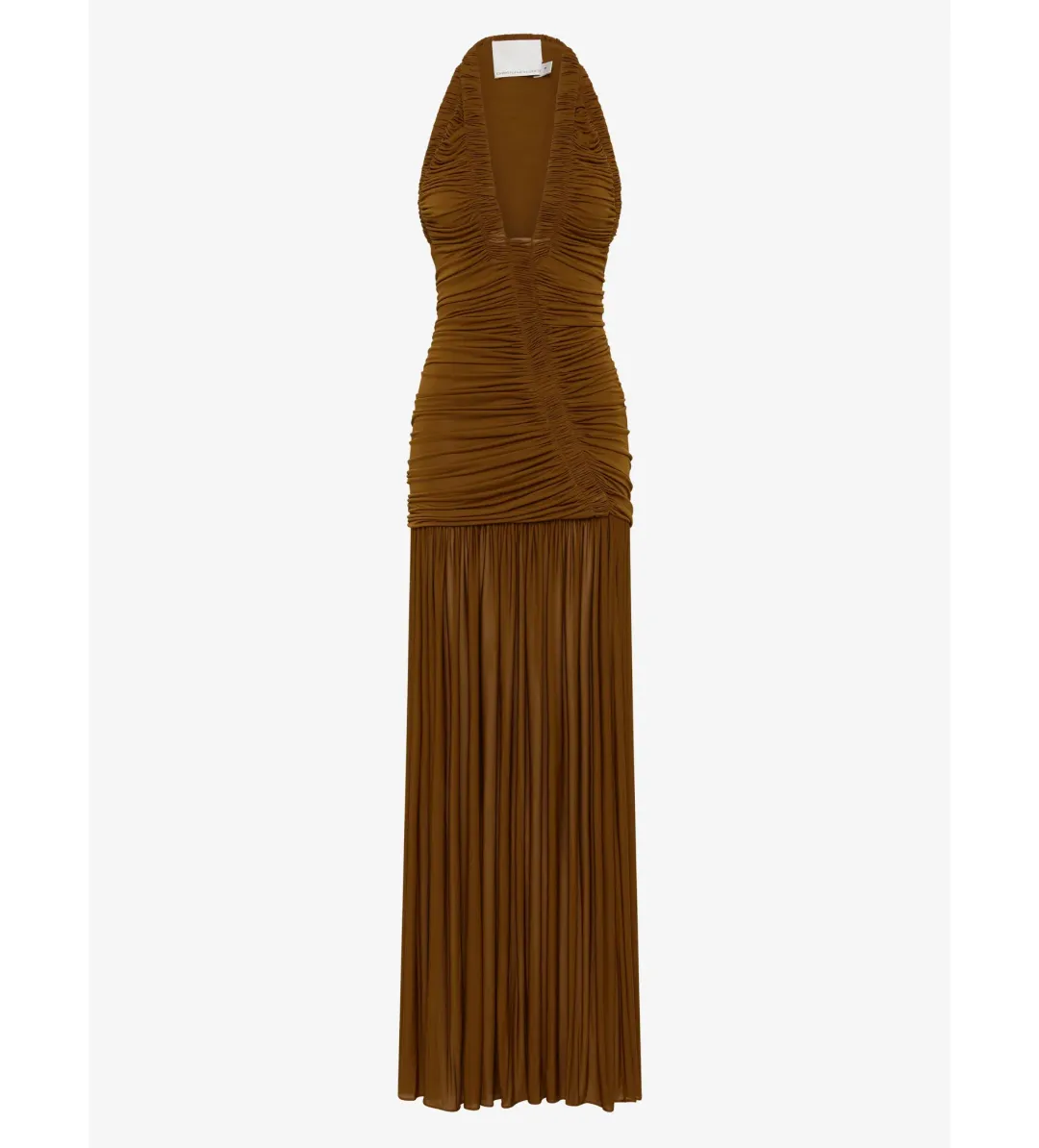 Christopher Esber Orion Maxi Gown in Russet Size 6 for rent on The Volte - main image