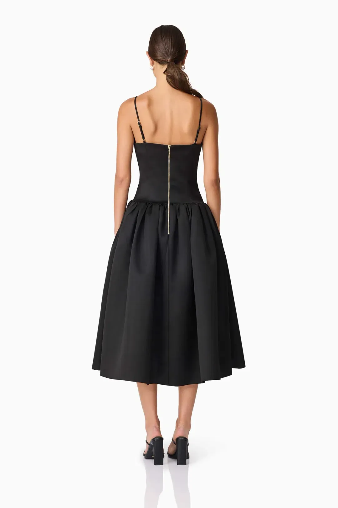 Elliatt Ursula A-line Midi Dress in Black Size L / AU 10 for rent on The Volte - main image