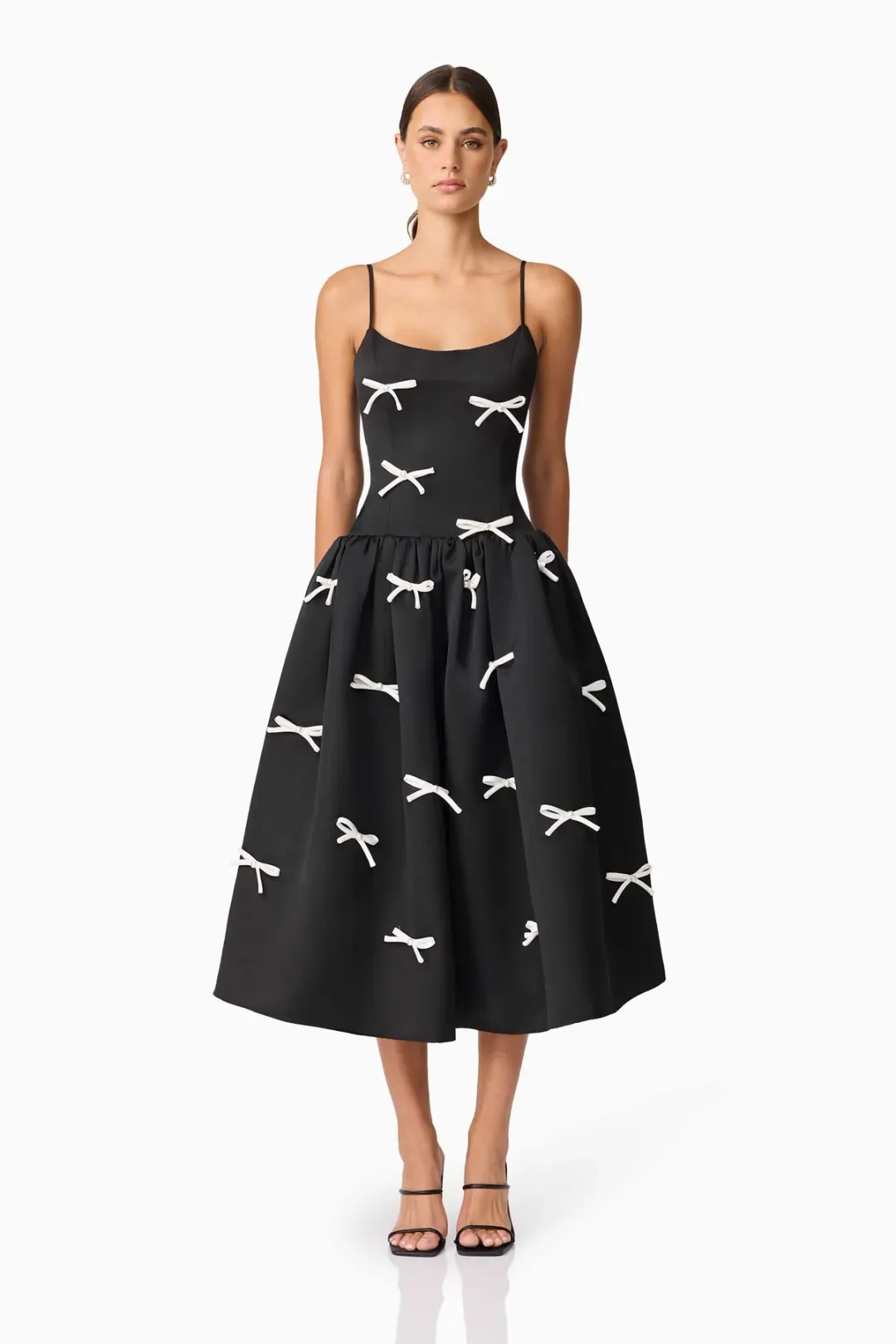 Elliatt Ursula A-line Midi Dress in Black Size L / AU 10 for rent on The Volte - main image