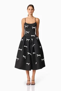 Elliatt Ursula A-line Midi Dress in Black Size L / AU 10 for rent on The Volte - image 1