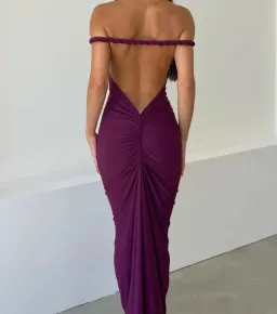 Melani the Label Maia Dress Mulberry Size S/AU 6 for rent on The Volte - image 4