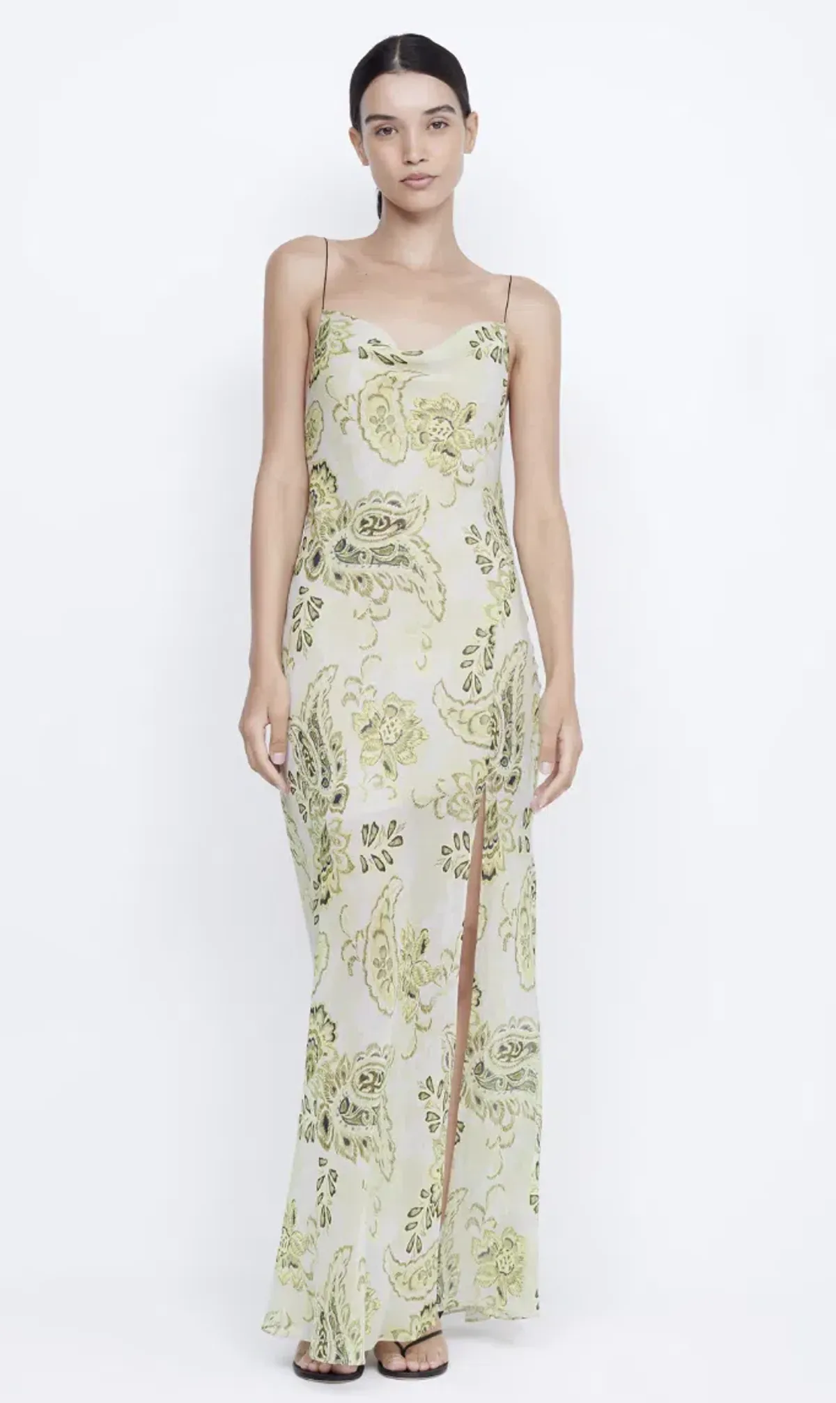 Bec & Bridge Lylou Maxi Dress in Lemon Paisley Size 8 for rent on The Volte - main image
