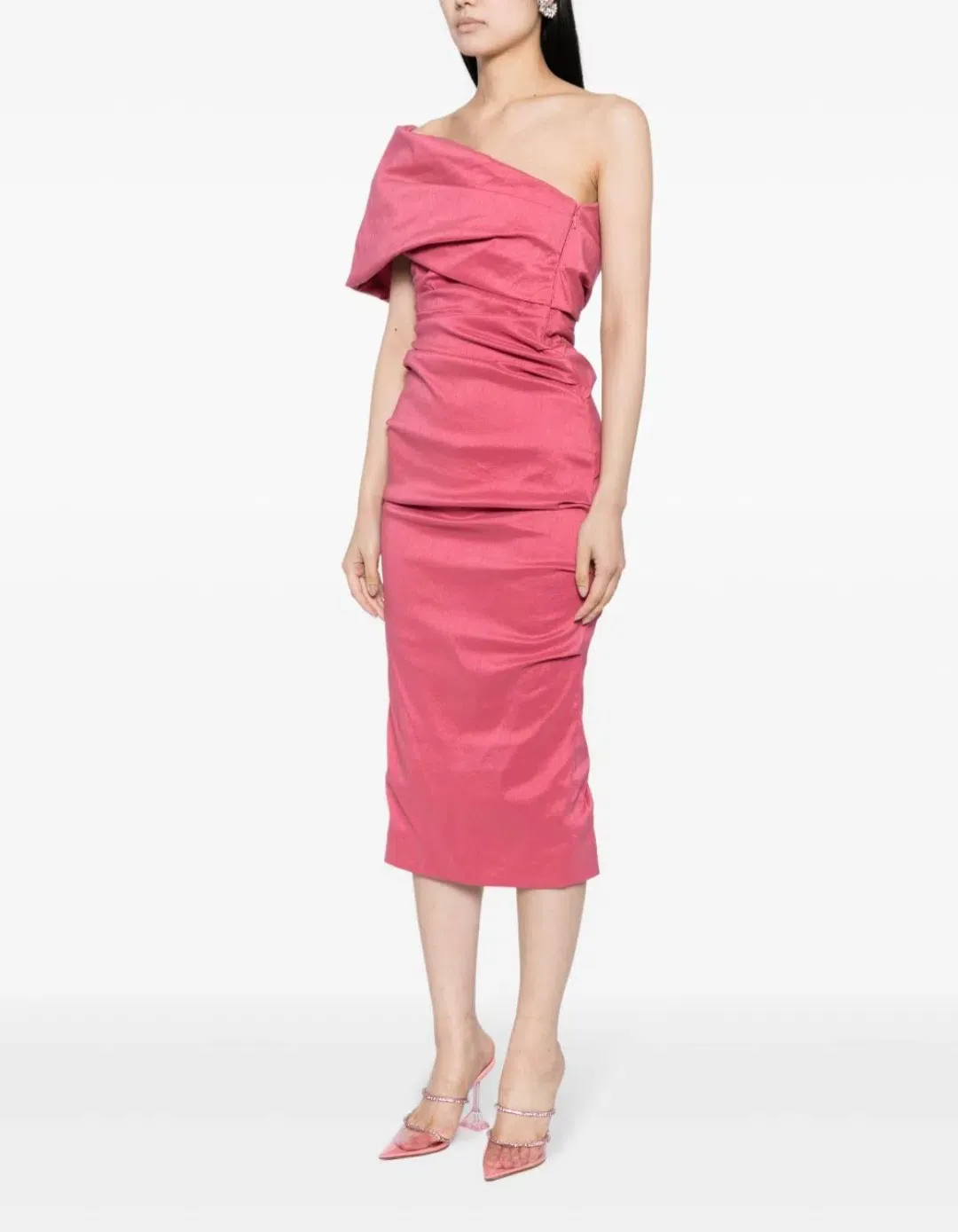Rachel Gilbert Kat Midi Dress in Rose Pink Size 3 / AU 12 for rent on The Volte - main image
