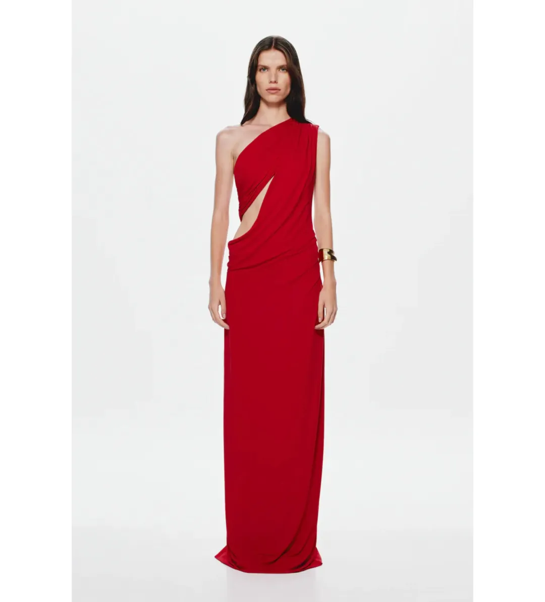 Misha Solstice Cupro Maxi Dress in Cherry Red Size 10 for rent on The Volte - main image