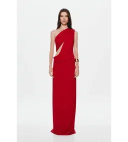 Misha Solstice Cupro Maxi Dress in Cherry Red Size 10 for rent on The Volte - image 1