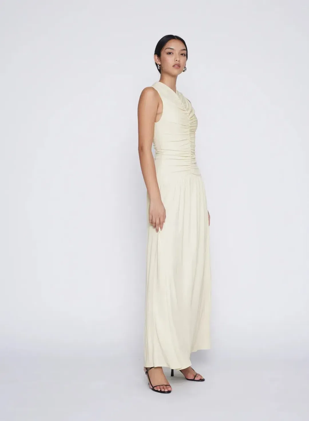 ANNA QUAN Fleur Maxi Dress Vanilla Cream 8  for rent on The Volte - main image