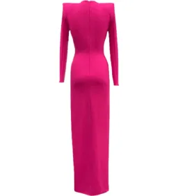 Meraki Official Alex Keyhole Gown Neon Pink Size AU 8 for rent on The Volte - image 6