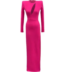 Meraki Official Alex Keyhole Gown Neon Pink Size AU 8 for rent on The Volte - image 5
