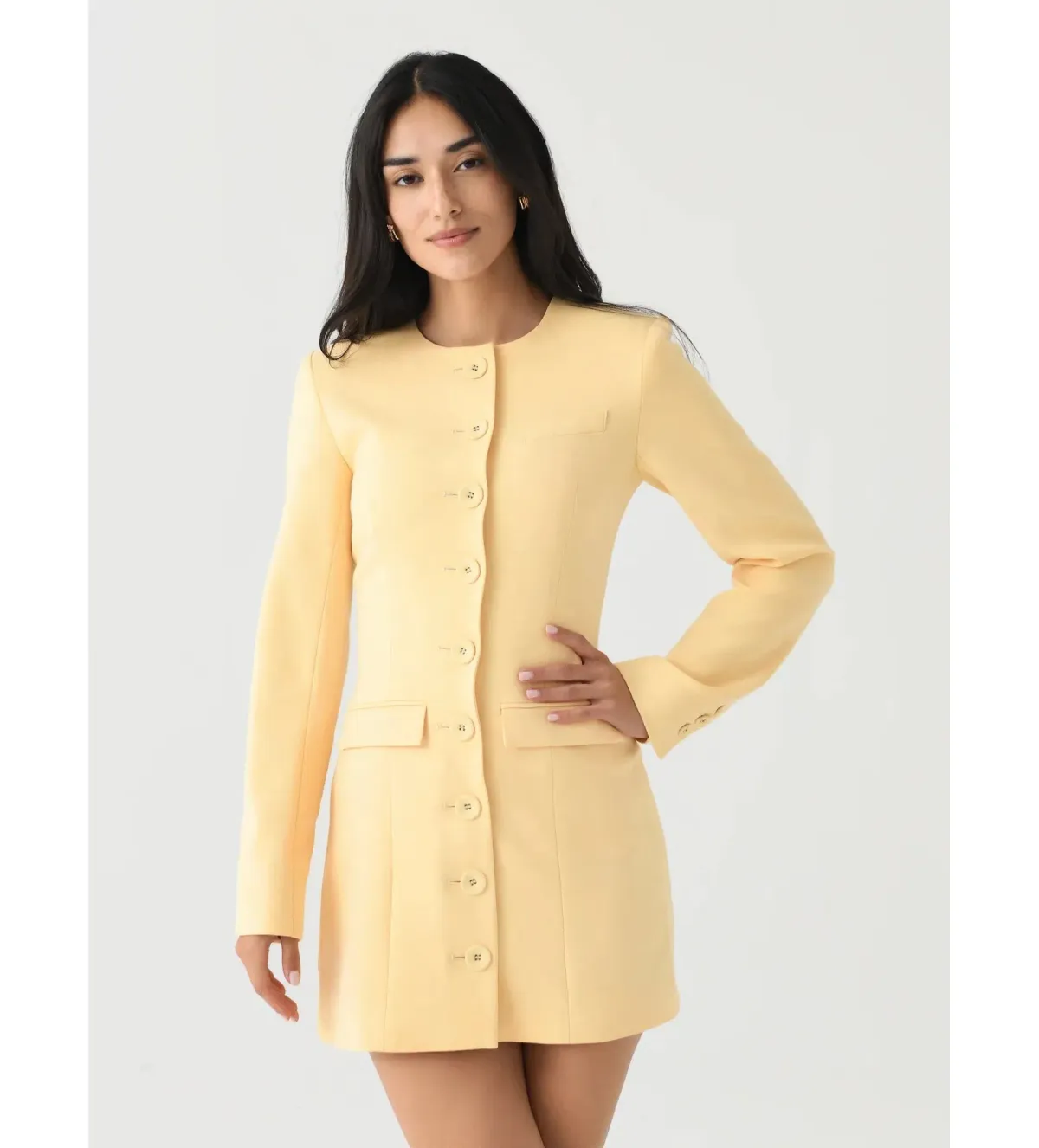 Anna Quan Eva Mini Dress Butter Size AU 8 for rent on The Volte - main image