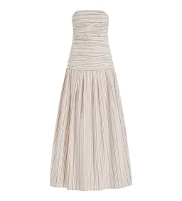 Anna Quan Isadora Strapless Maxi Dress Tobacco Stripe Size AU 10 for rent on The Volte - image 5