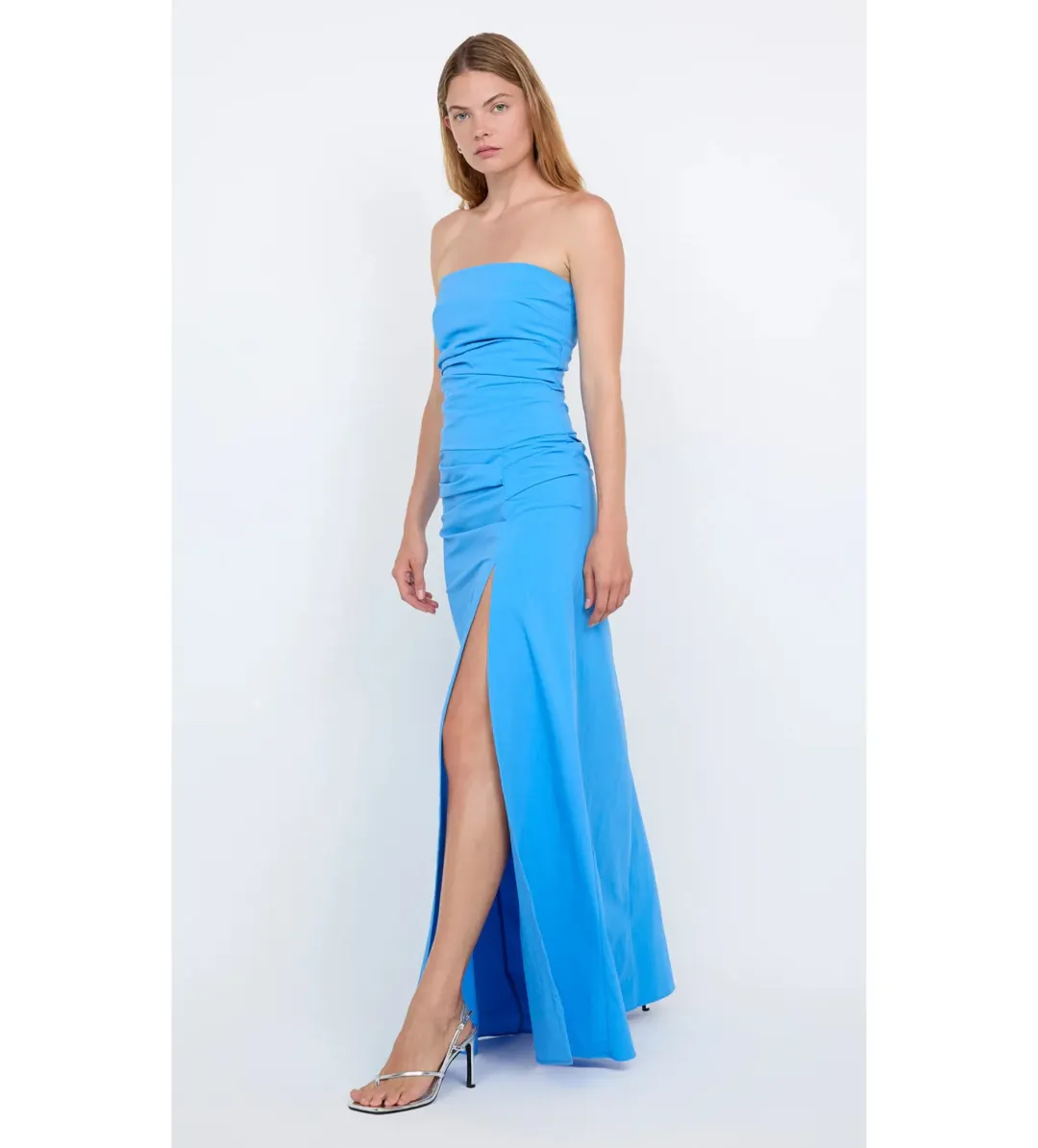 Bec & Bridge Angelina Strapless Maxi Dress Mid Blue Size AU 10 for rent on The Volte - main image